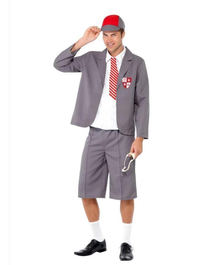 Costume Adult Schoolboy Grey Blazer Set