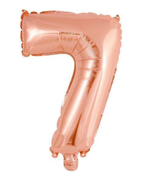 Balloon Foil Number 7 Rose Gold 40cm
