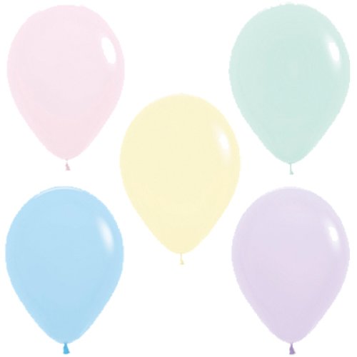 Latex Balloons 30cm Pastel Matte Assorted Pk/100 Sempertex