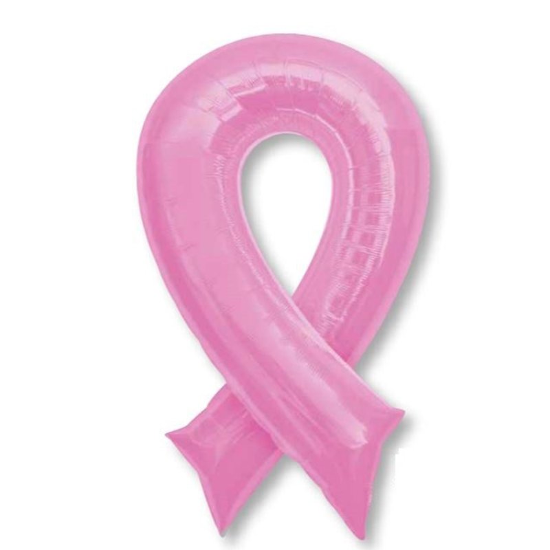 Balloon Foil Shape Pink Ribbon 91cm Anagram