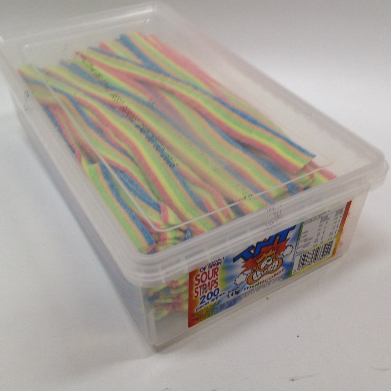 Confectionary Lollies Straps Sour Multicolour 1.4kg