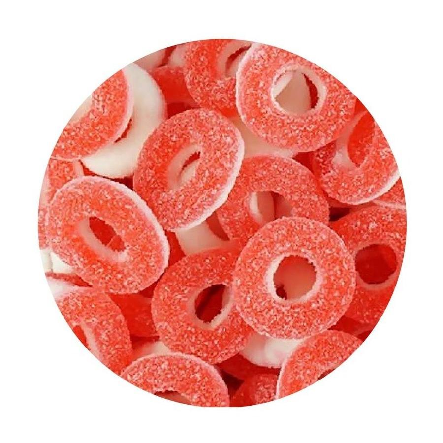 Confectionary Strawberry Rings Lolliland 1kg Bulk Party Pack
