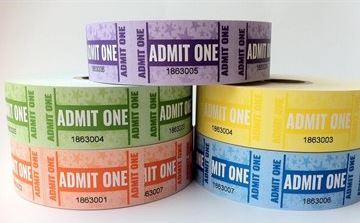 Fundraising Admit One Purple 1000 Tickets x Roll