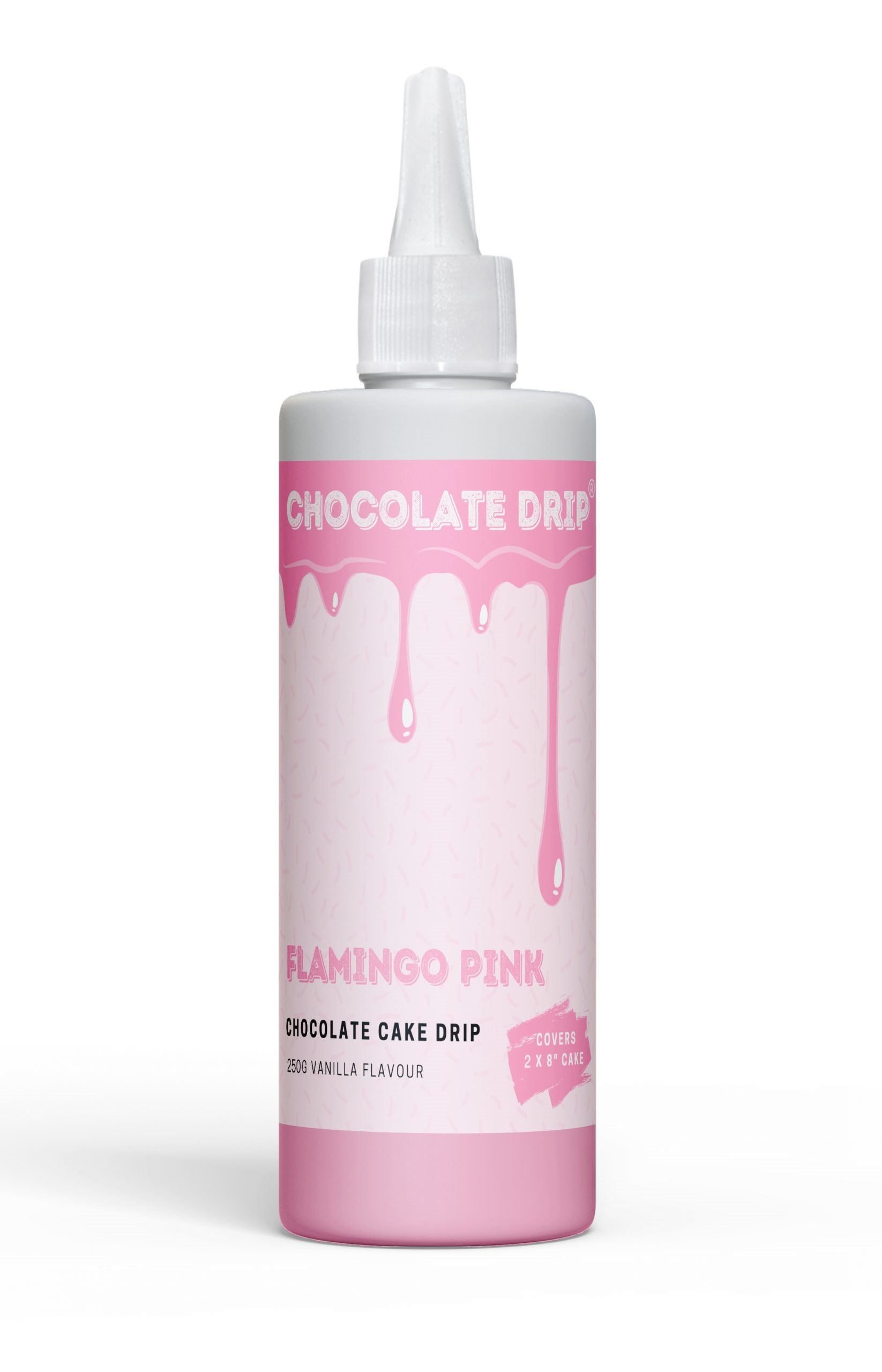Chocolate Drip Flamingo Pink 250g Cake Decorating (Vanilla Flavour)
