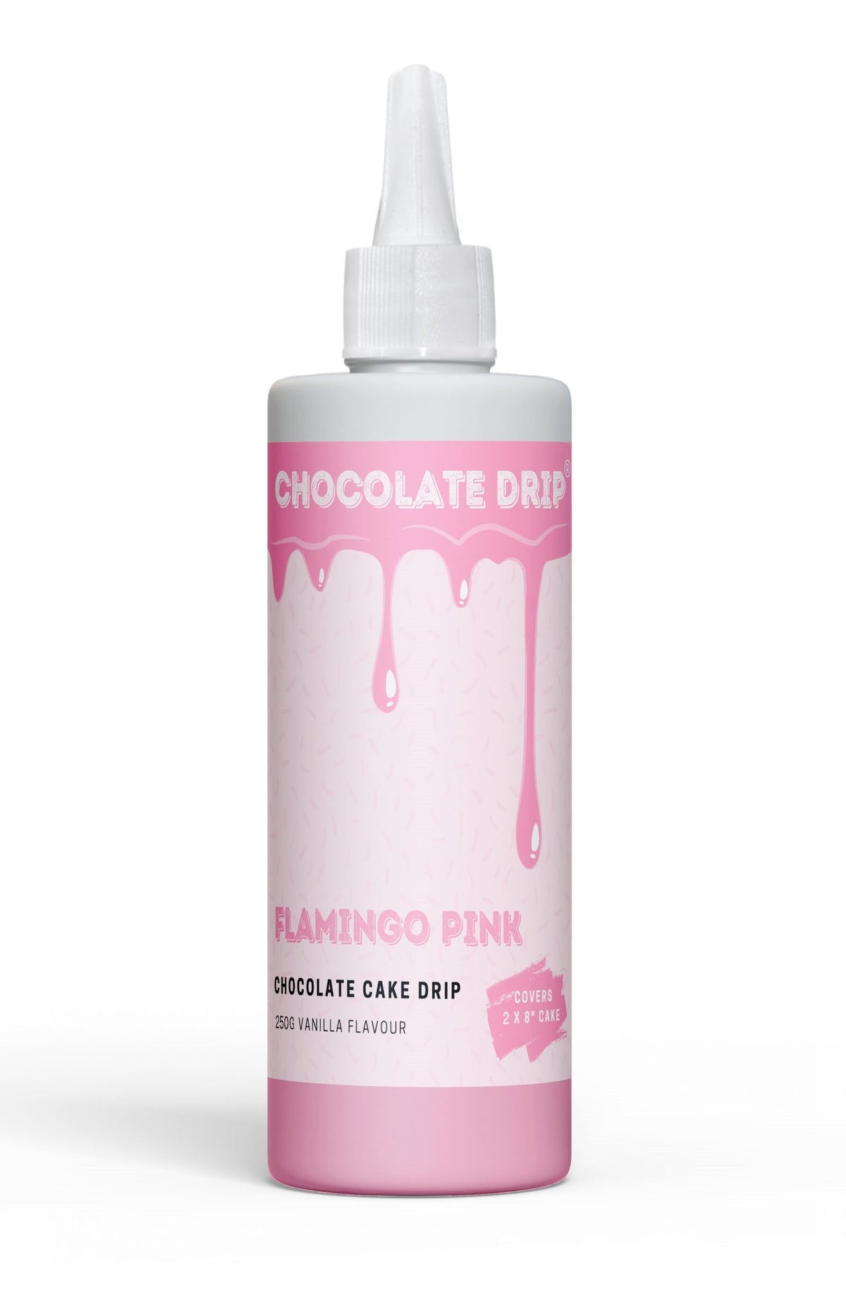 Chocolate Drip Flamingo Pink 250g Cake Decorating (Vanilla Flavour)