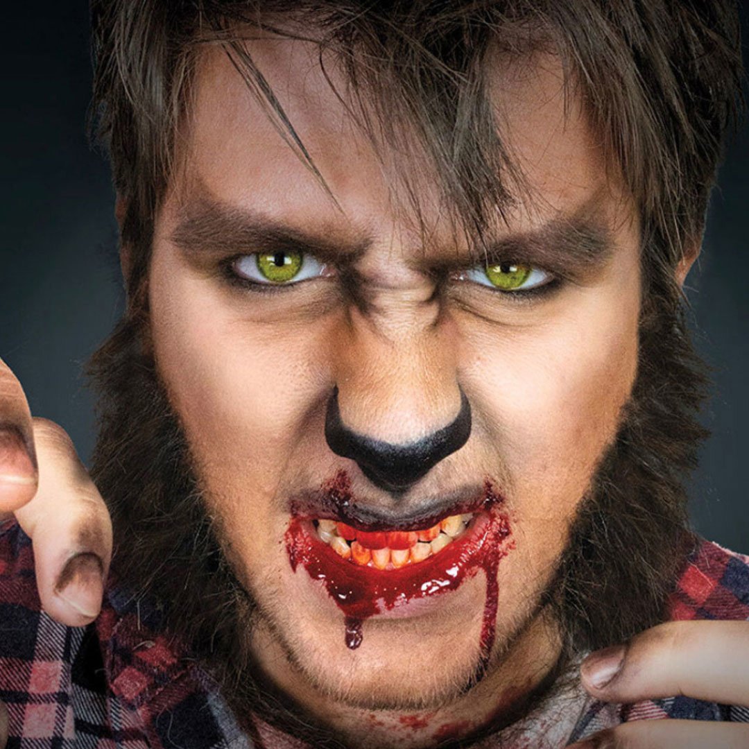 Make Up Palette Tri-Colour Face/Body Paint Werewolf Kit Professional Mehron