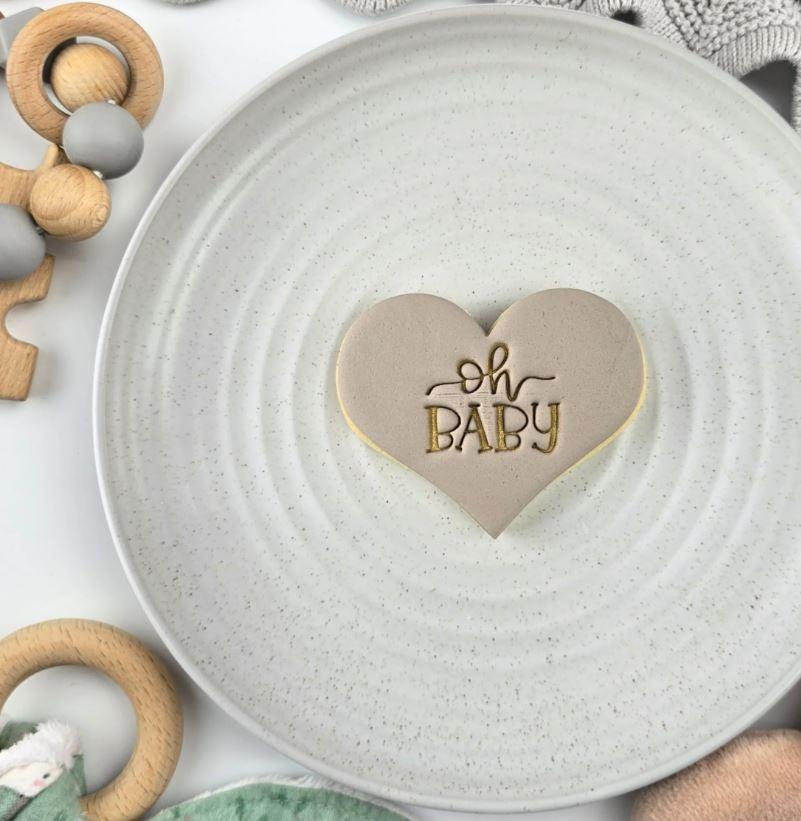 Oh Baby Embosser Cookie/Biscuit Cutter 60mm