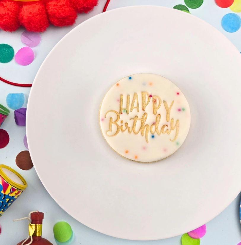 Happy Birthday Cookie/Biscuit Cutter Embosser