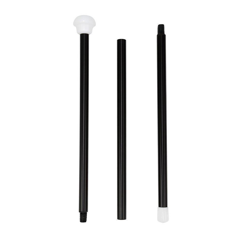 1920s Dancers Cane Black With White Tip Sounding Stick Collapsible 102cm