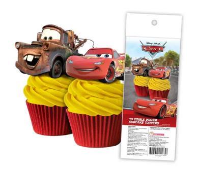 Edible Icing Wafer Topper Cars Pk/16