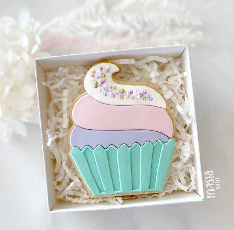 Cupcake Cookie/Biscuit Cutter and Debosser Set (Little Biskut)