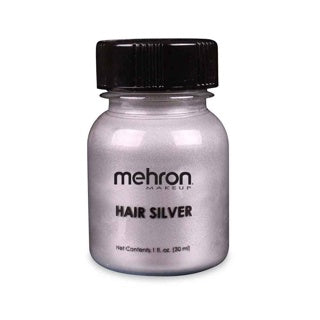 Mehron Hair Silver Colour With Brush 30ml - Last Chance Buy
