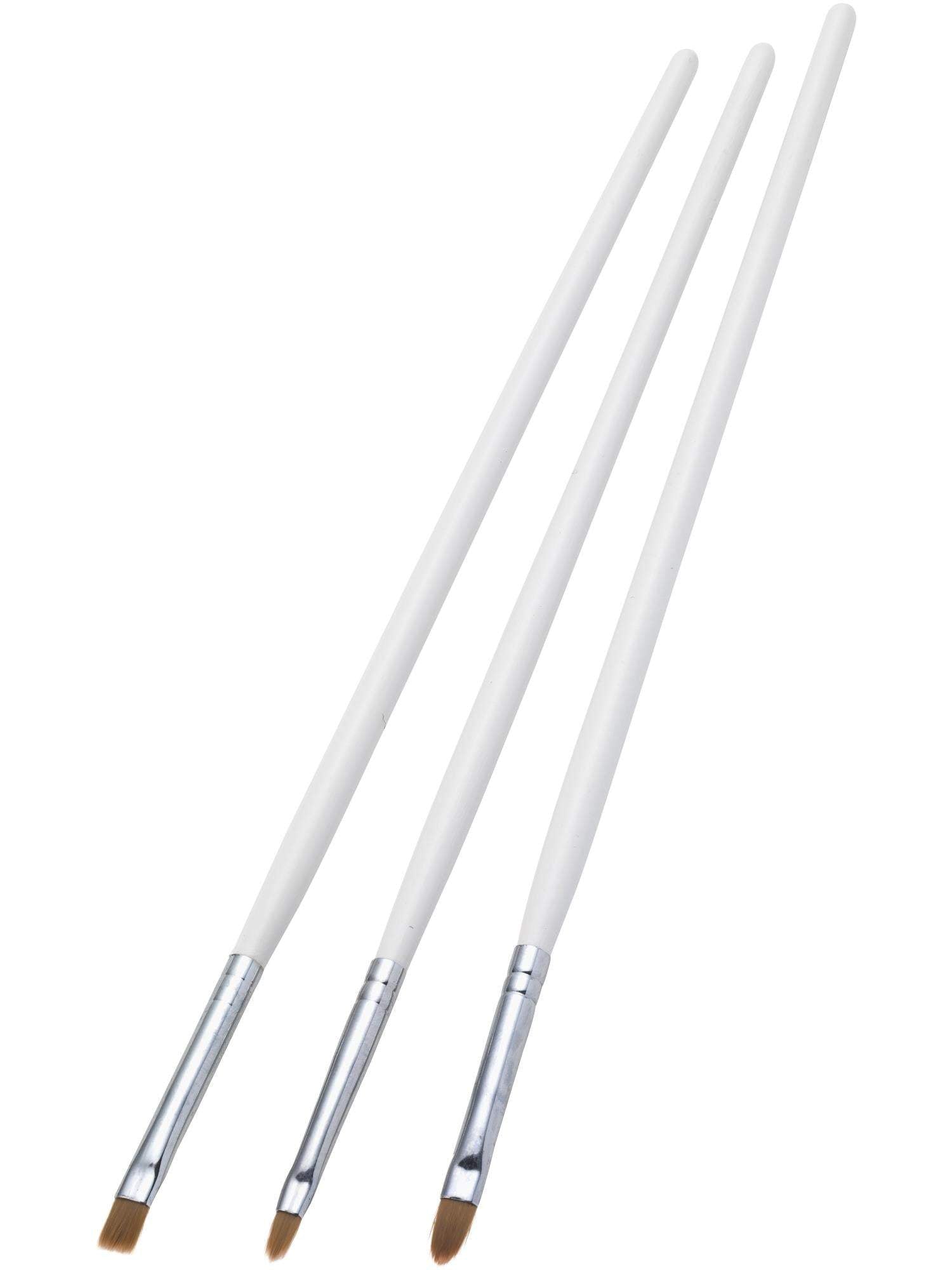 Make Up/Face Paint Brush Set White Pk/3