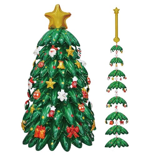 Balloon Foil Shape Standing Airz Christmas Tree 124cm