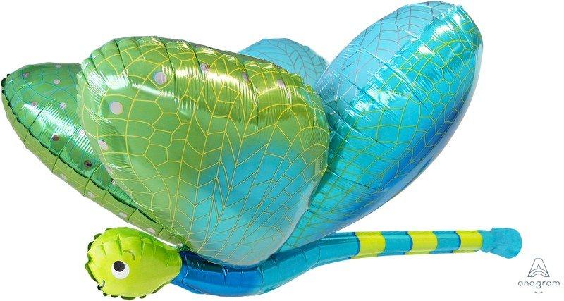 Balloon Foil Shape Dragonfly Green/Blue 101cm x 78cm (Helium Not Included)