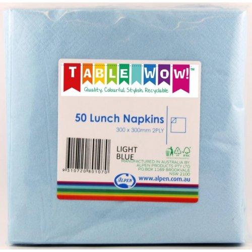 Napkin 2ply Light Pastel Blue Lunch Pk/50