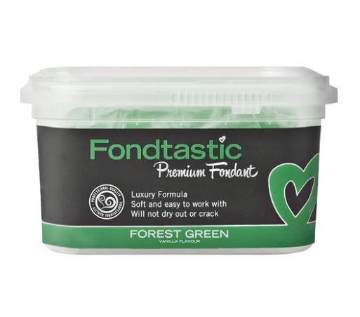 Fondtastic Premium Fondant Icing Forest Green 250g Cake Decorating
