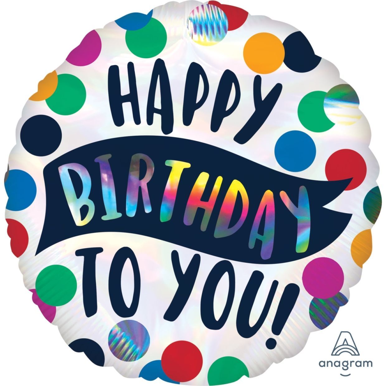 Balloon Foil 45cm Happy Birthday Time To Party