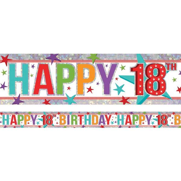 Holographic Happy/Birthday 18th - Discontinued Line Last Chance To Buy