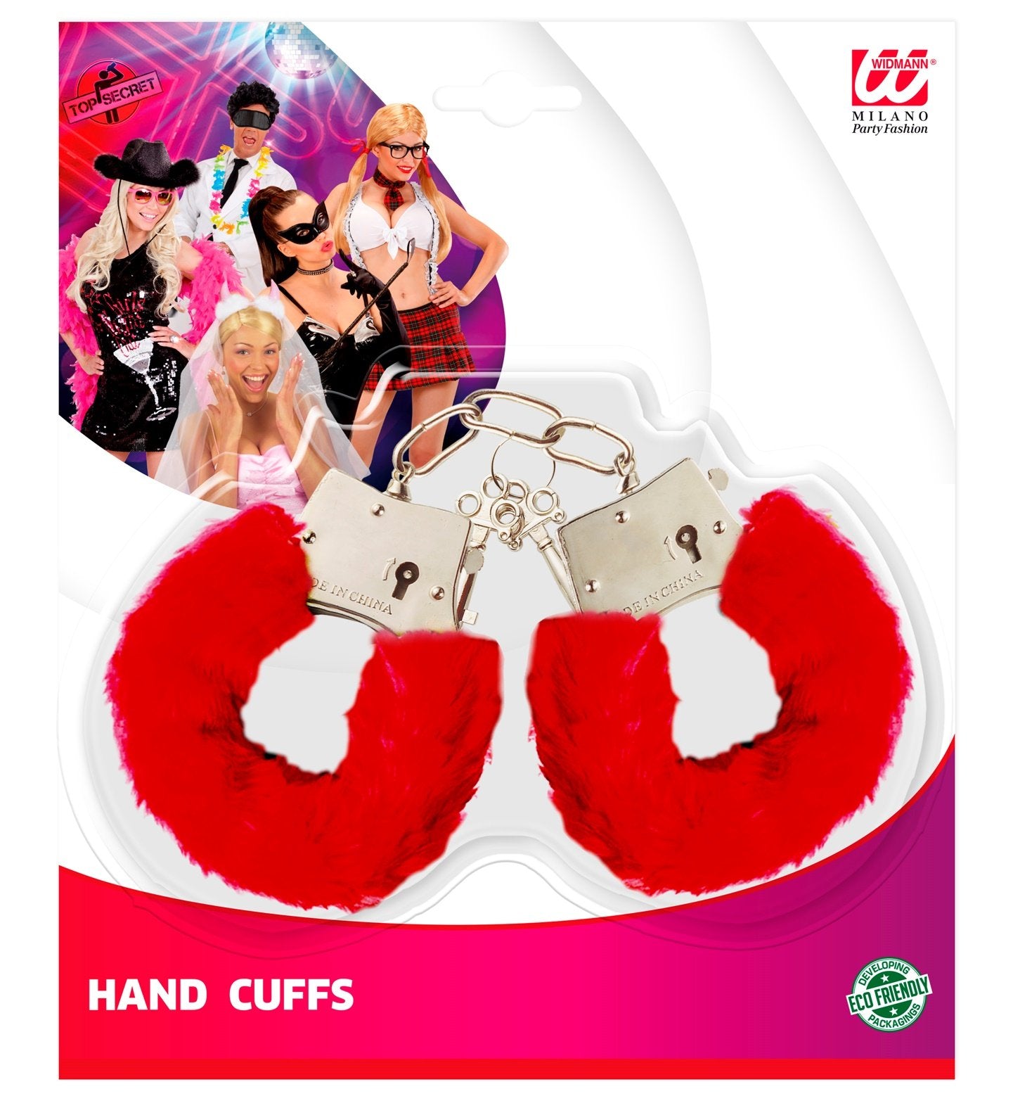 Flurry Red Sexy Metal Handcuffs Costume Party Accessory