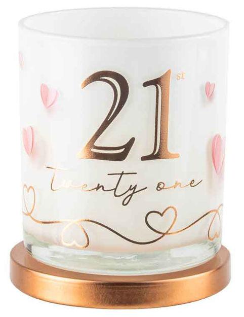 Gift Candle 21st Twenty-One Birthday Vanilla Scent Deluxe