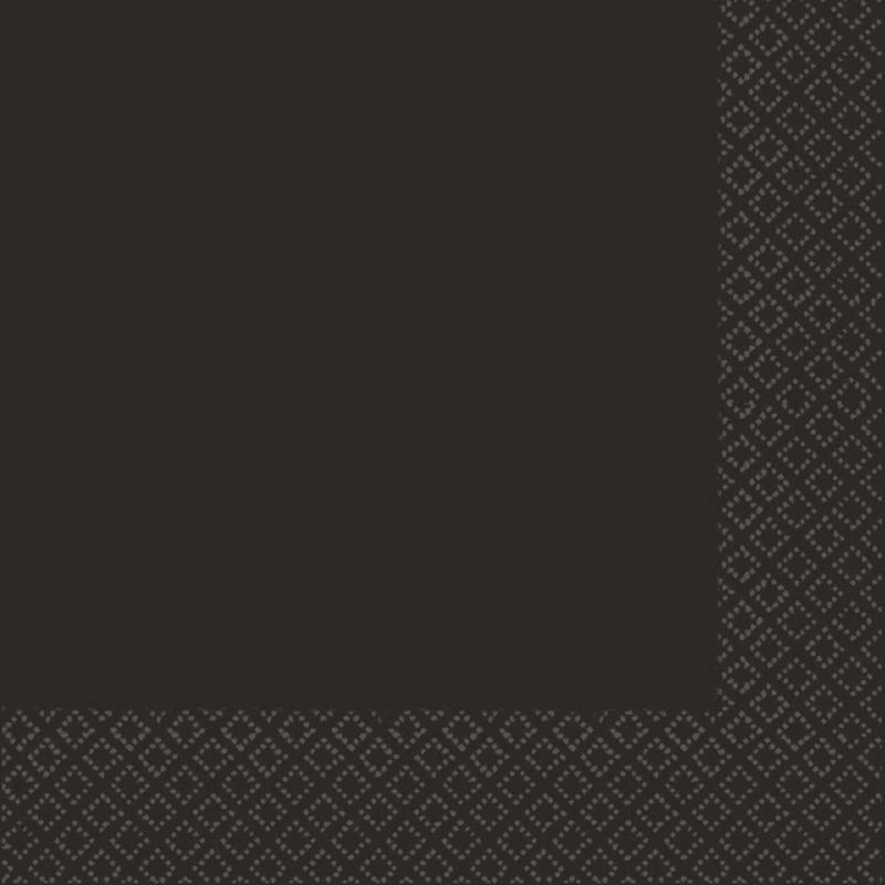 Napkins Beverage Jet Black 2ply Pk/40
