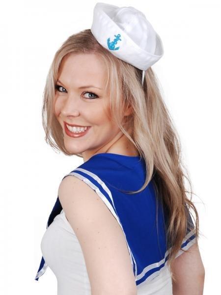 Costume Sailor Set Blue Collar and Mini Hat