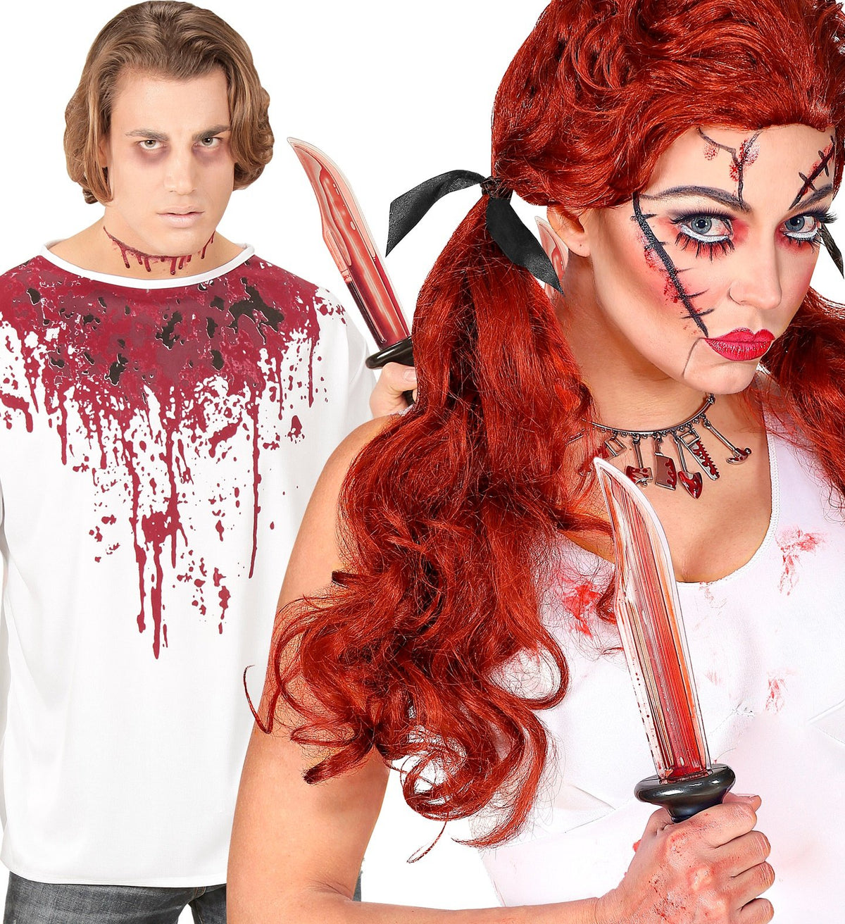 Costume Prop Weapon Fake Bleeding Knife With Liquid Fake Blood 34cm Long