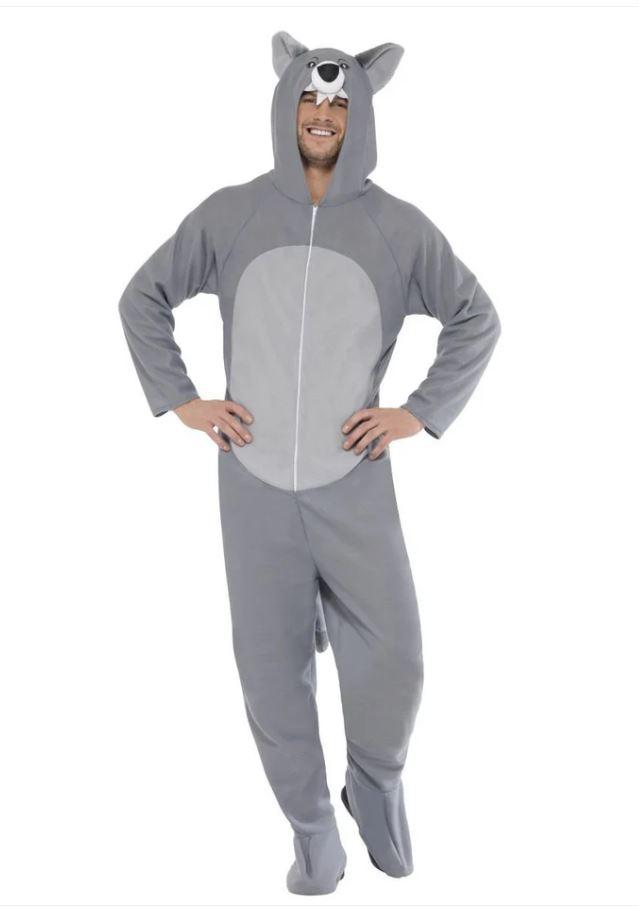 Costume Onesie Adult Animal Wolf