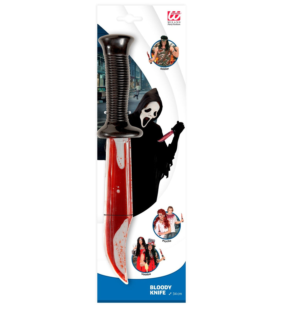 Costume Prop Weapon Fake Bleeding Knife With Liquid Fake Blood 34cm Long