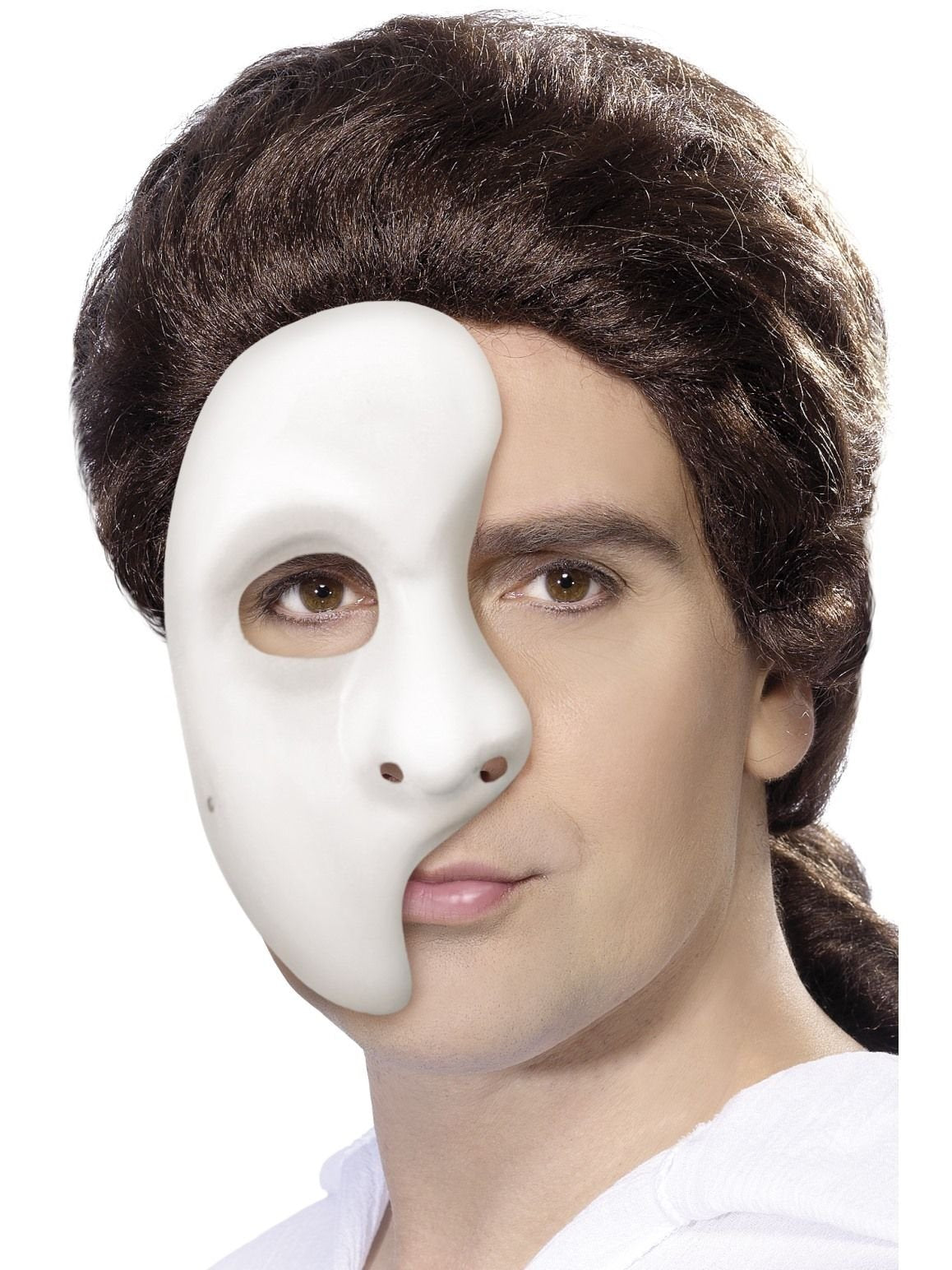 Mask Phantom White 1/2 Face Opera - Discontinued Last Chance To Buy