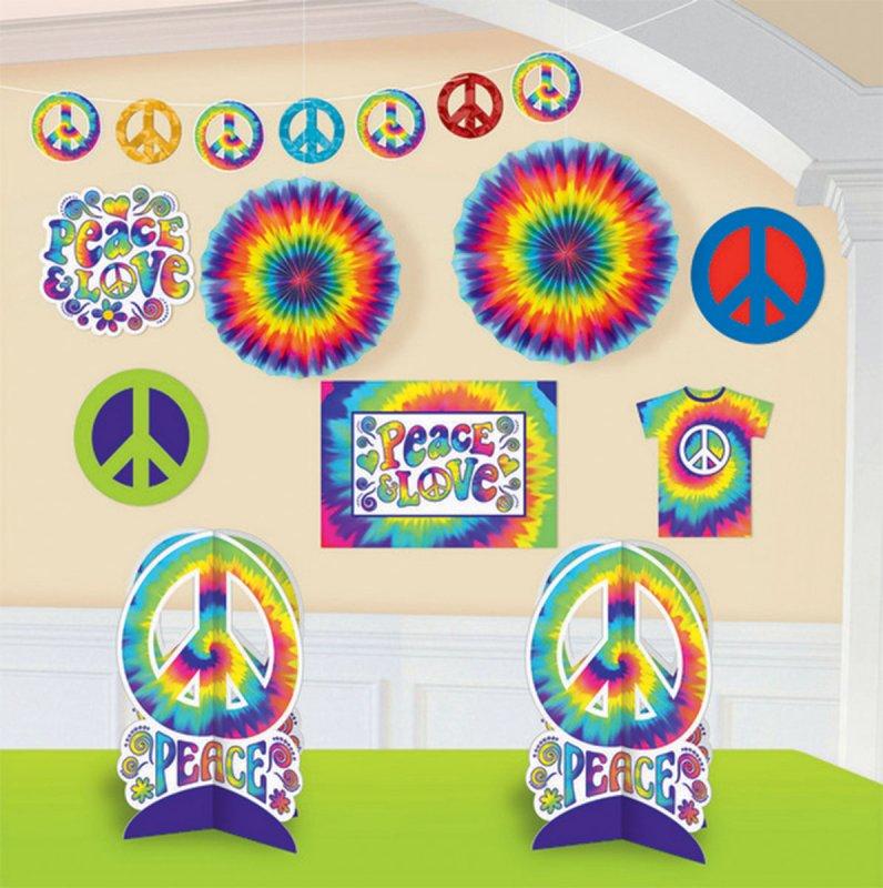 Feeling Groovy 1960s Peace Hippie Room Decorating Kit
