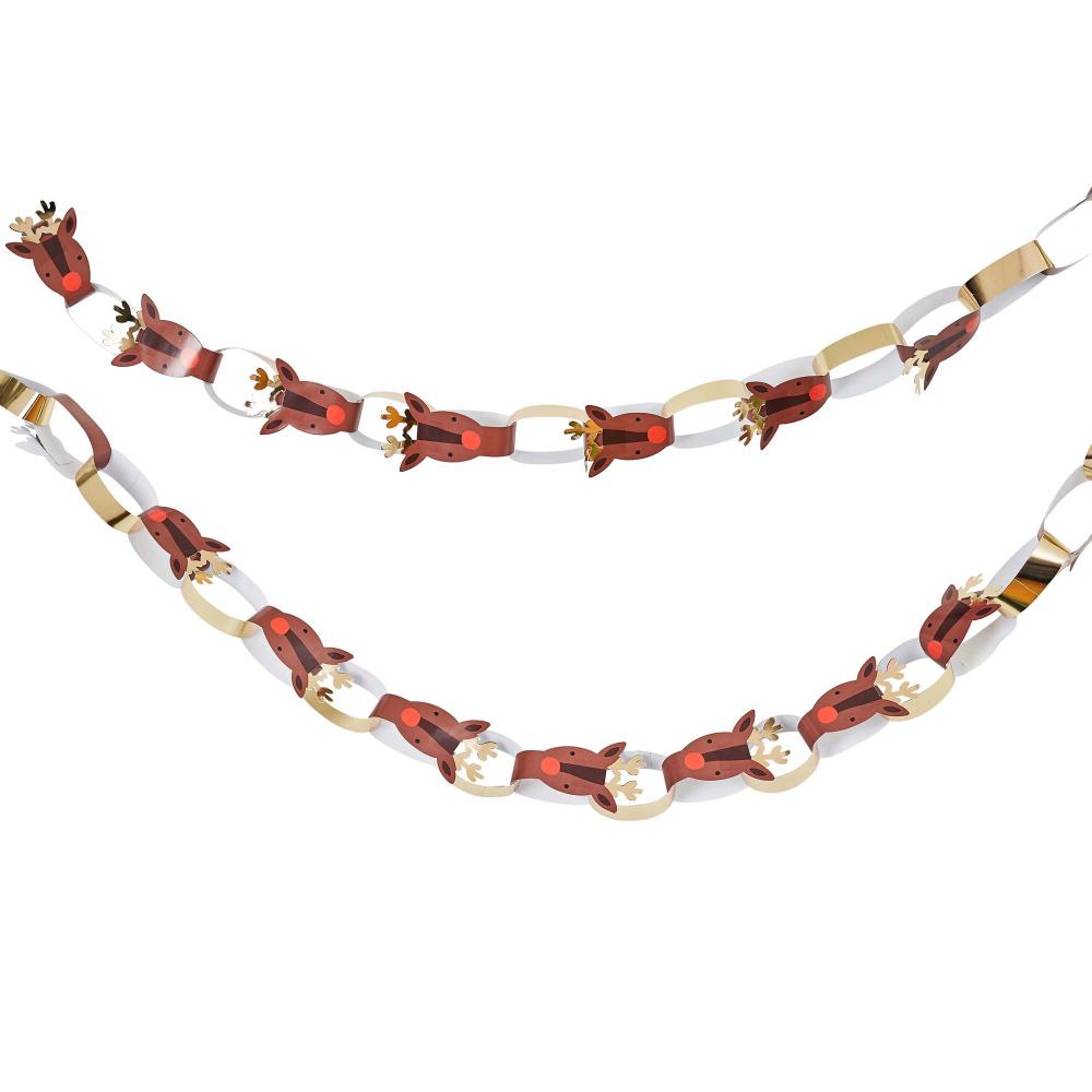 Banner/Garland Christmas Reindeer Paper Chain (40 Chains)