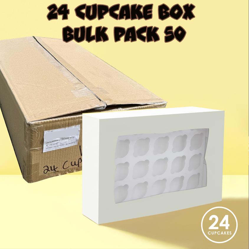 Cupcake Box For 24 With Pvc Lid - Bulk Ctn 50