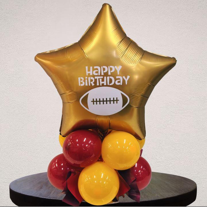 Balloon Bouquet Birthday Footy Fan Centrepiece (Choose your team colours)