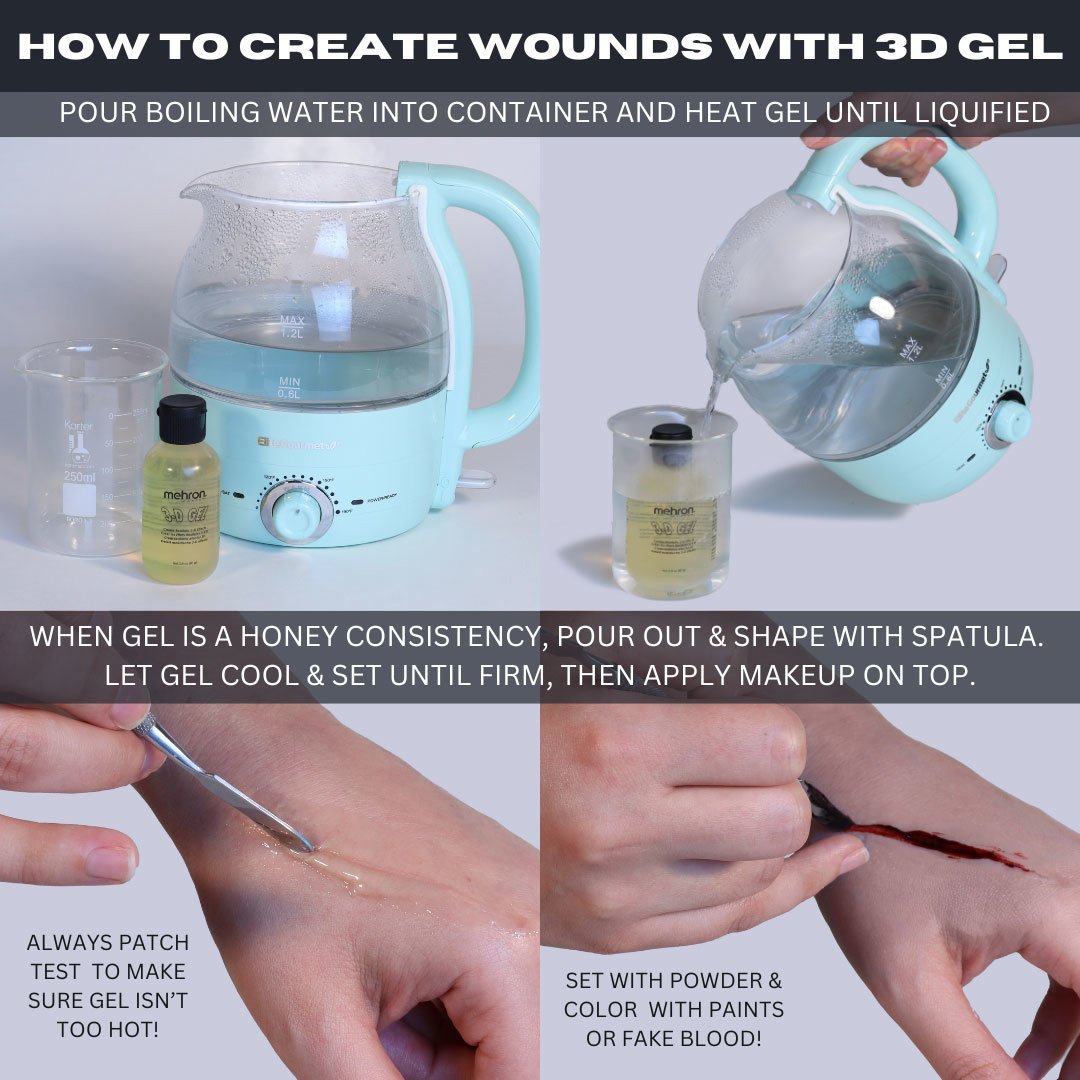 Make Up Special Effects Mehron 3D Gel Clear 15ml Deluxe