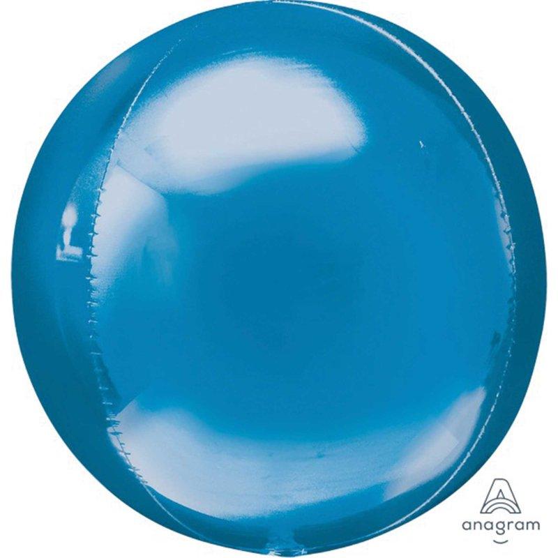 Balloon Foil Shape Orbz Blue 38cm x 40cm