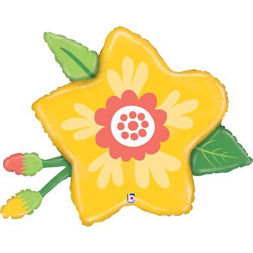 Balloon Foil Shape Yellow Flower 76cm discontinued line