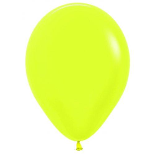 Latex Balloons 30cm Neon Yellow Pk 100 Sempertex