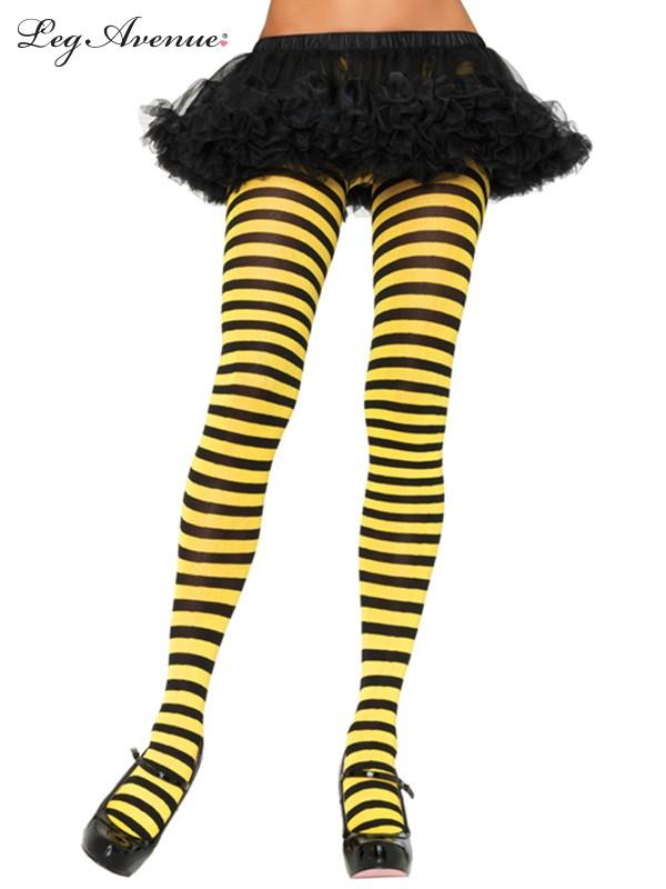 Pantyhose/Stocking Black/Yellow Striped