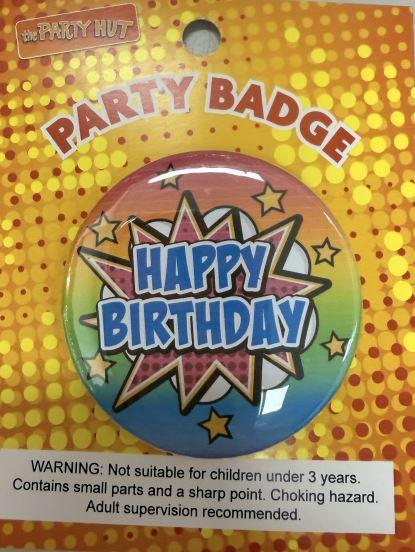Badge Happy Birthday Colourful 6cm