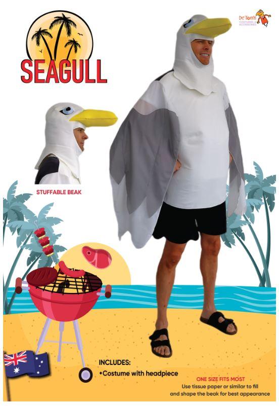 Costume Adult Animal Bird Seagull One Size Fits Most
