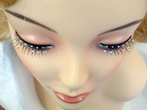 Eyelashes Black Criss Cross Sparkle - Discontinued Line Last Chance To Buy