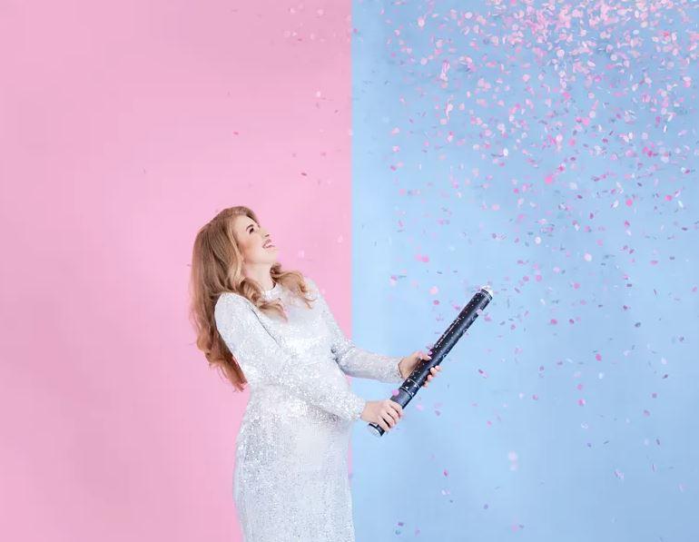 Large Gender Reveal Pink Tissue Confetti/Popper 60cm Cannon Ready To Pop