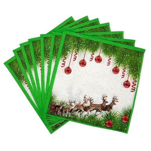 Napkins Lunch Christmas Reindeer 2ply Pk/20