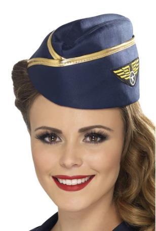 Costume Accessory Adult Aeroplane Air Hostess Hat/Cap