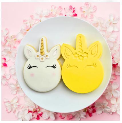 Unicorn Cookie/Biscuit Debosser & Cutter Set