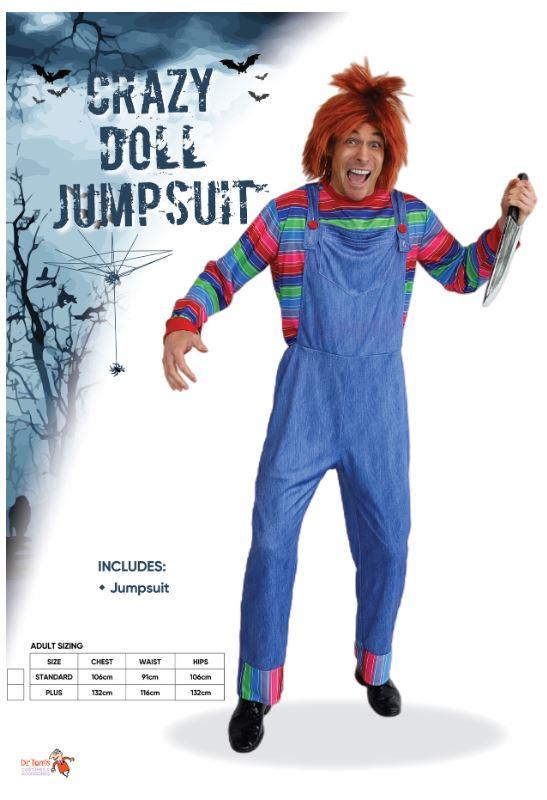 Costume Adult Crazy Doll Jumpsuit