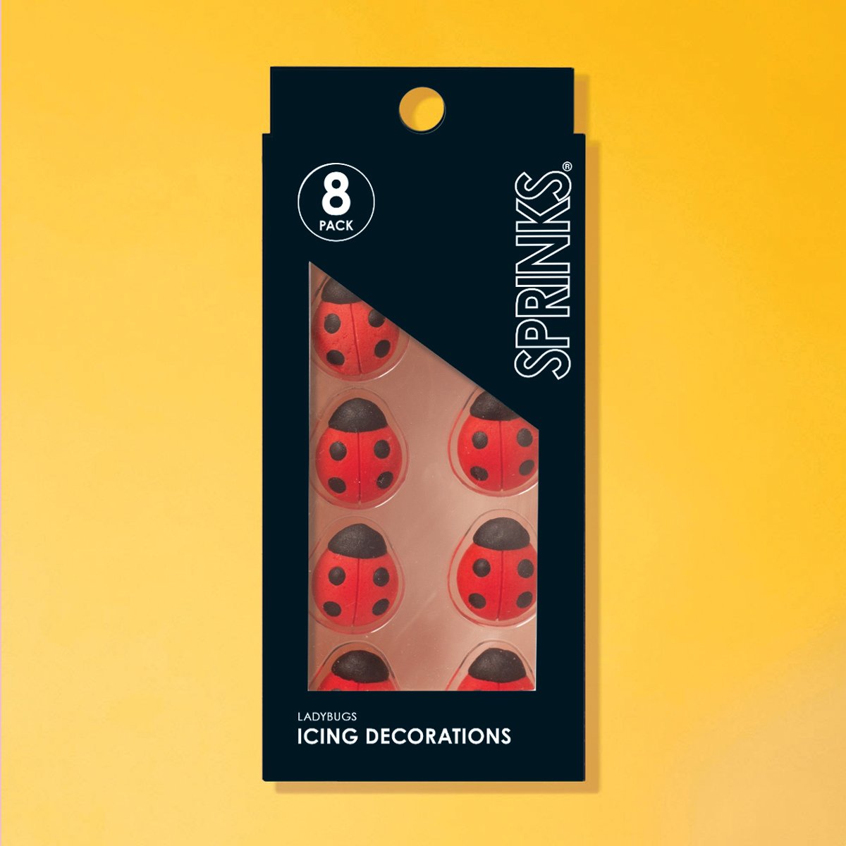 Edible Icing Decorations Animal Ladybug/Birds Red/Black Pk/10