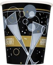 Bubbly New Years Cups Pk/8
